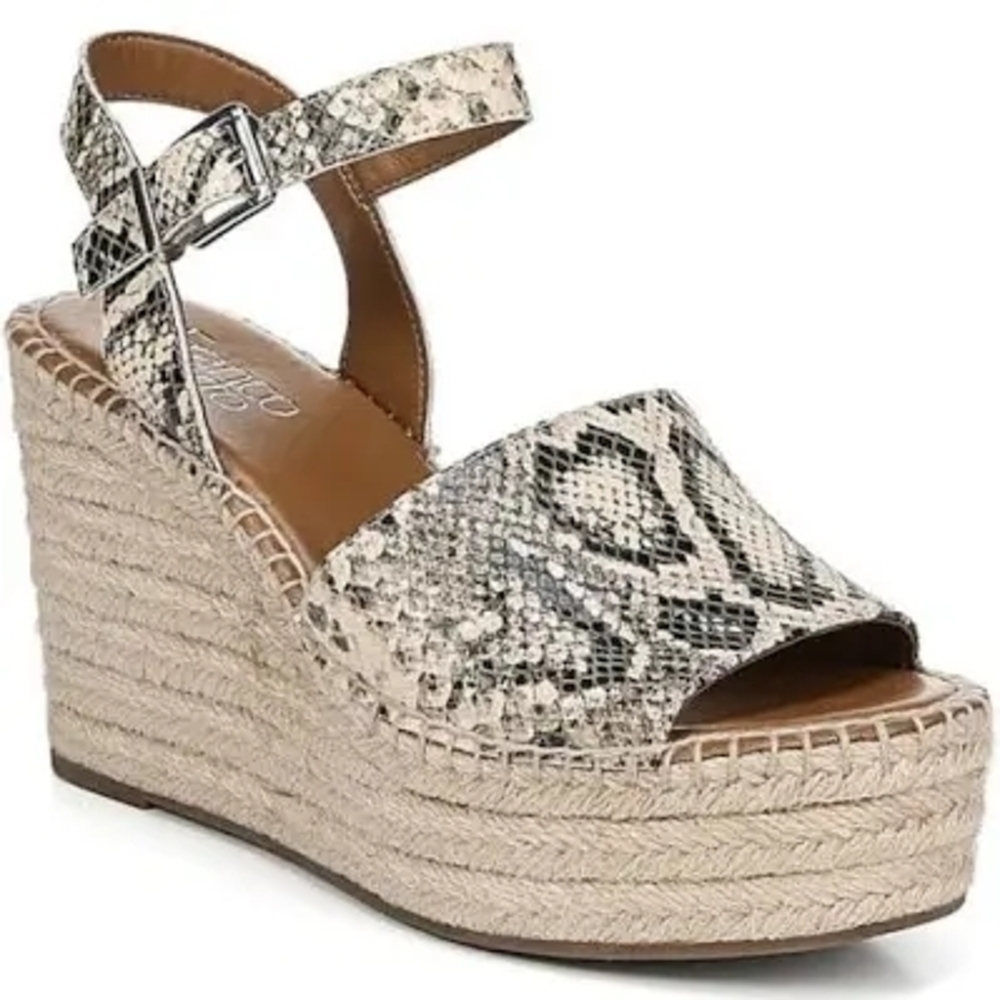 Franco Sarto Takara Snakeskin Wedge Sandals
